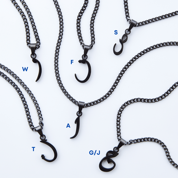 Hanging Arabic Letter Necklace | Men - Nominal