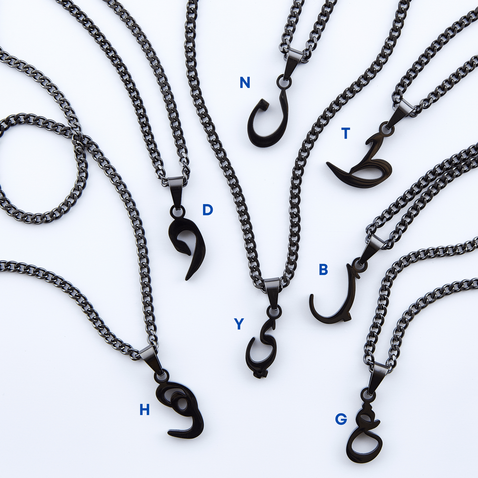 Hanging Arabic Letter Necklace | Men - Nominal