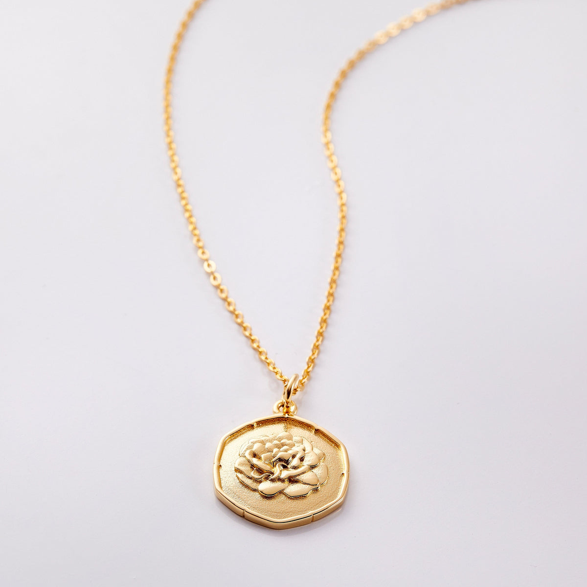 WEARON July Birth Flower Necklace - 18K Gold Plated Lotus Pendant & Bead Choker Layered Set - View #9