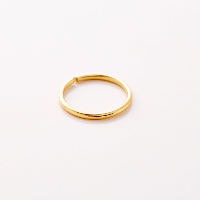 Simple Rose Gold Nose Ring Hoop 7mm Diameter
