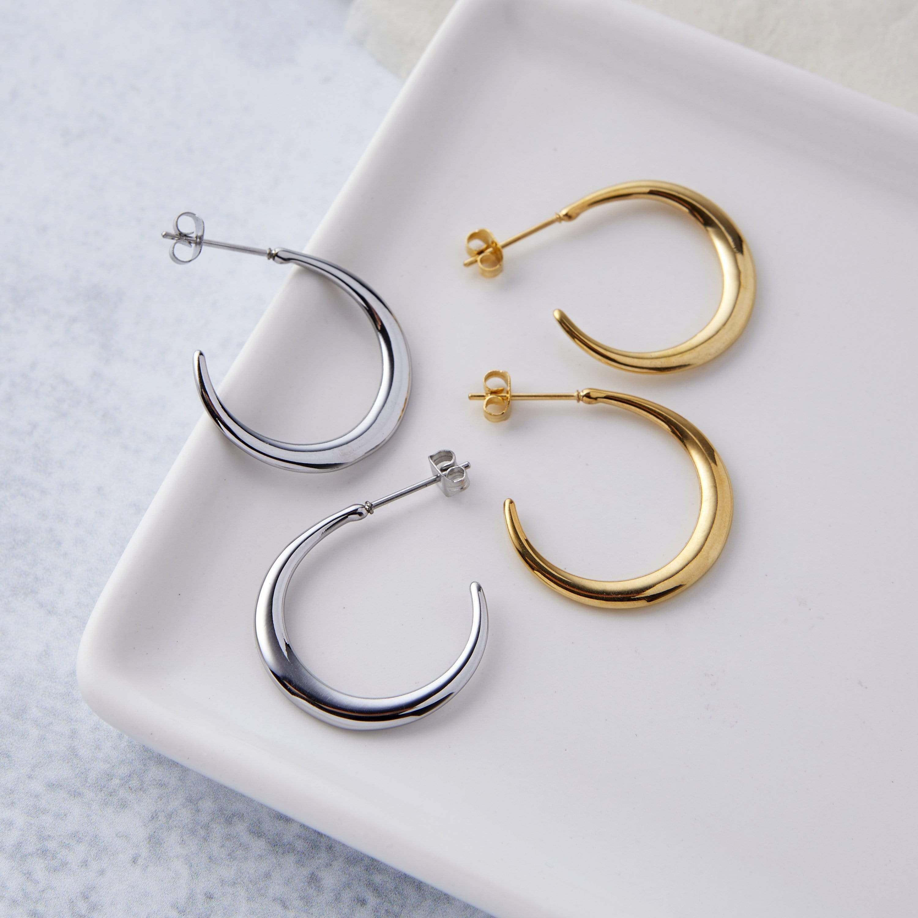 Crescent Hoop Earrings - Nominal
