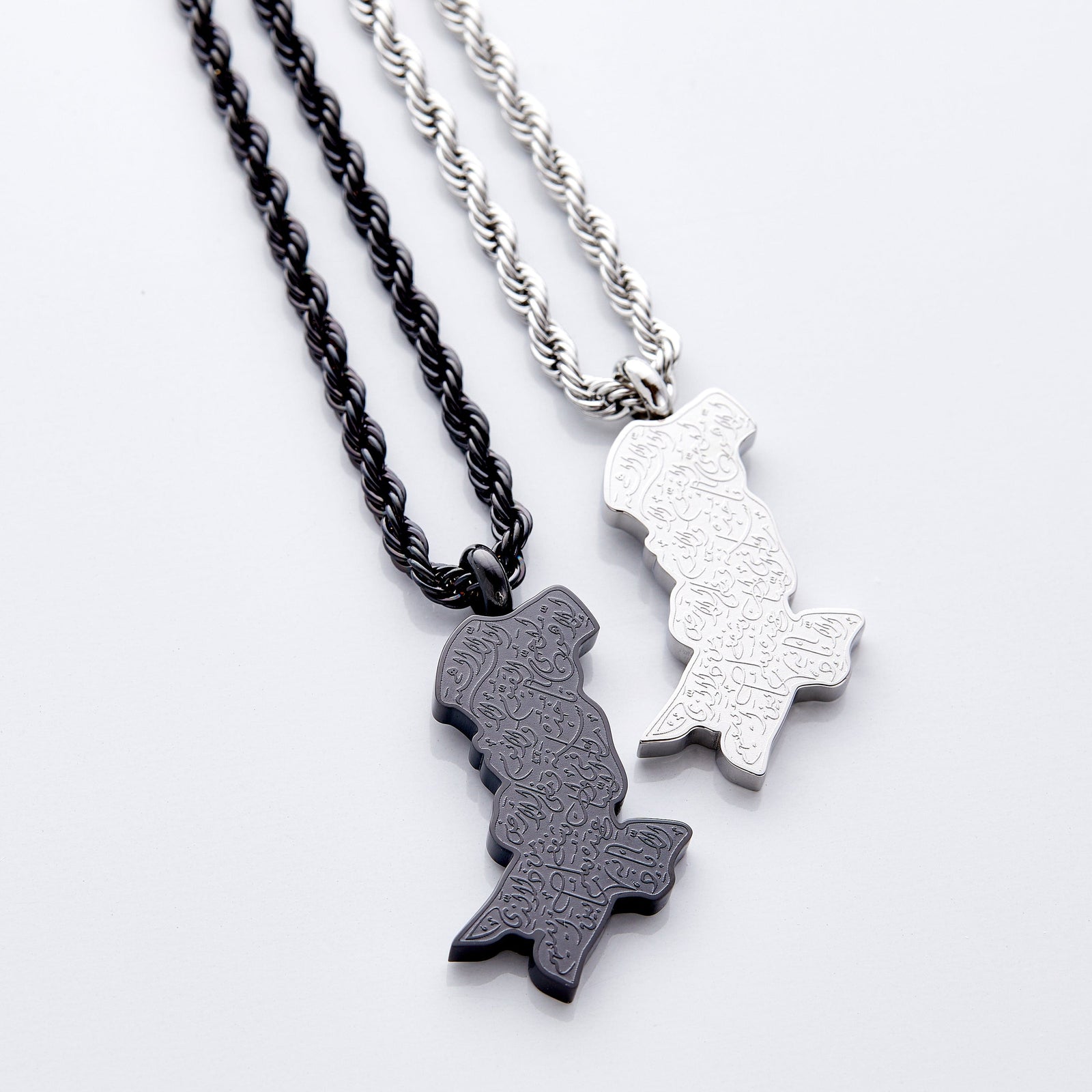 Ayatul Kursi Country Map Necklace | Men - Nominal