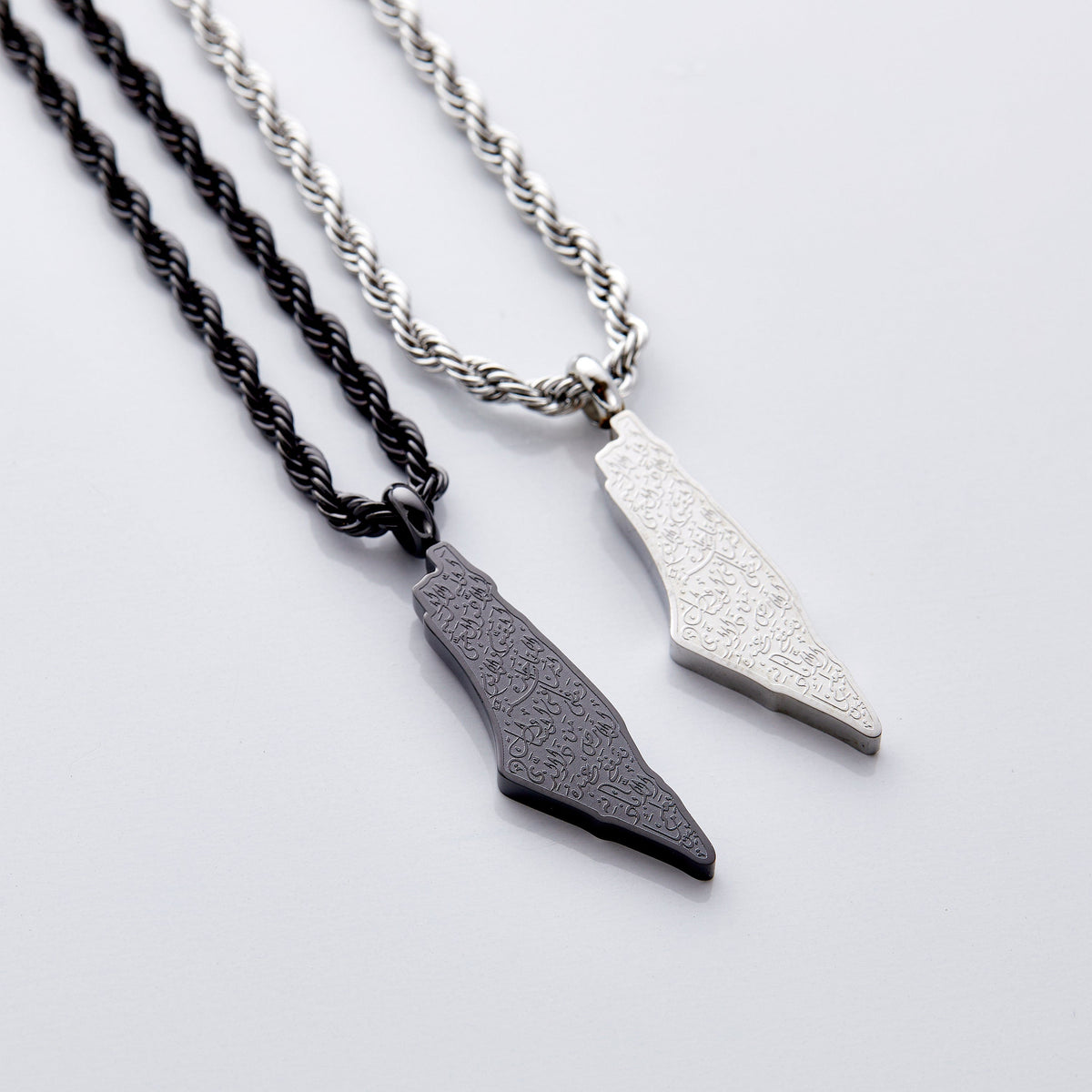 Ayatul Kursi Country Map Necklace | Men - Nominal