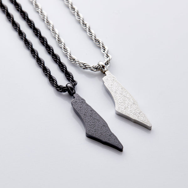 Ayatul Kursi Country Map Necklace | Men - Nominal
