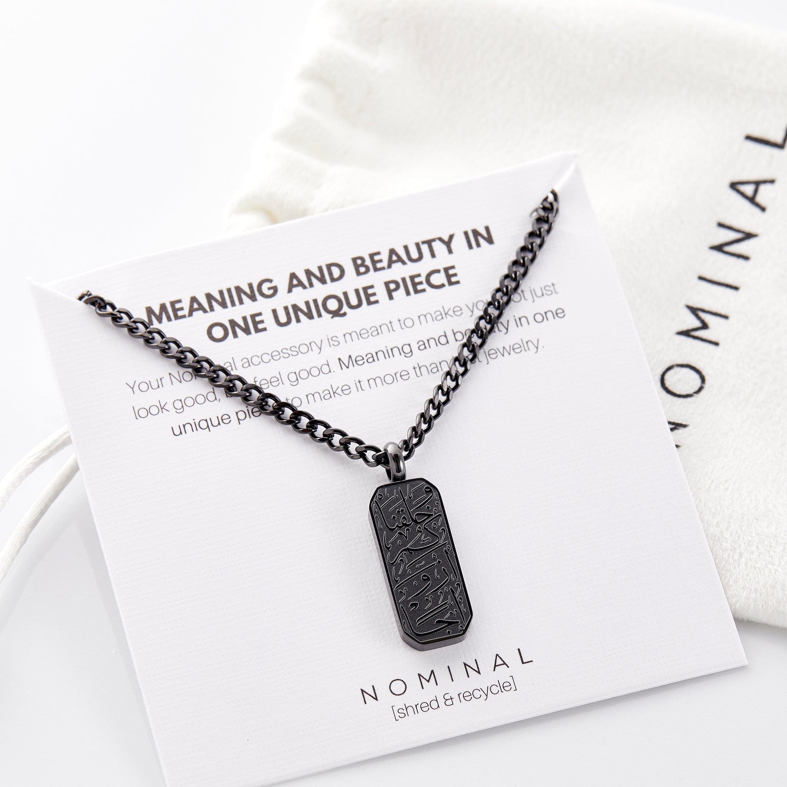'And We Created You In Pairs' Tag Necklace | Men - Nominal