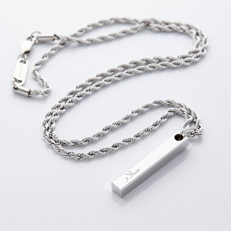 spyronix Stylish Silver 3D Vertical Bar Cuboid Stick Locket Pendant  Necklace Silver Plated Stainless Steel Chain Price in India - Buy spyronix  Stylish Silver 3D Vertical Bar Cuboid Stick Locket Pendant Necklace