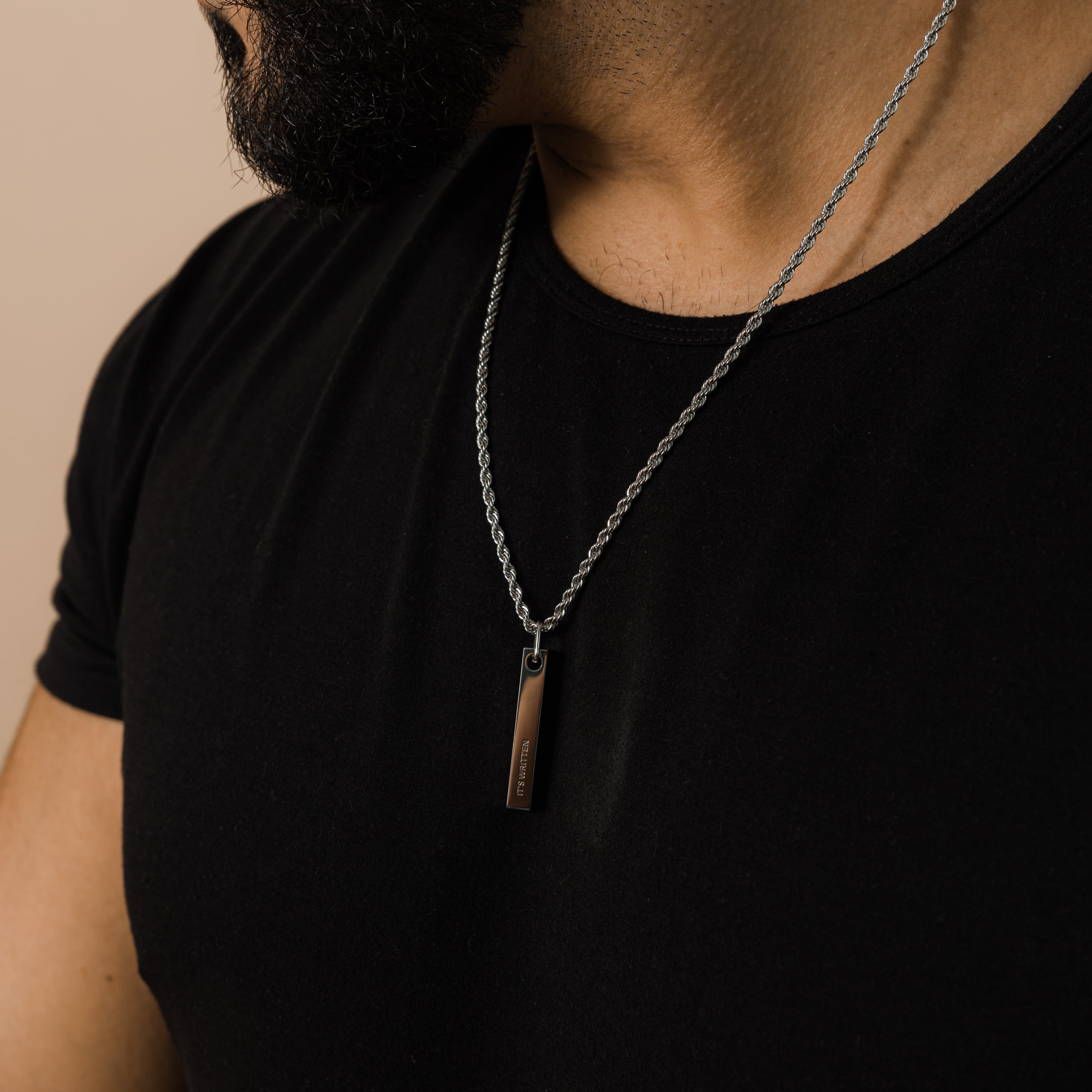 Buy Personalized Bar Necklace for Men/ Father's Day Gift / Family Necklace  / Valentine's Day Gift for Him Online in India - Etsy