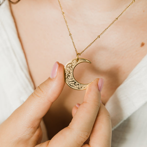 "Verily with Every Hardship Comes Ease" | Crescent Necklace - Nominal