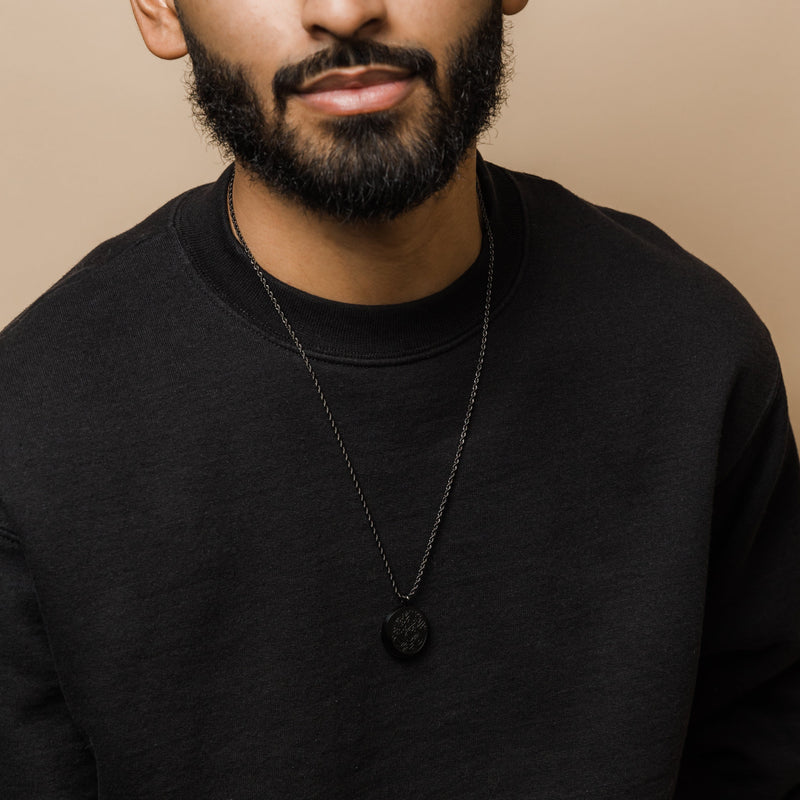 Mock Neck Wearing A Necklace With A Turtleneck Wearing A Necklace