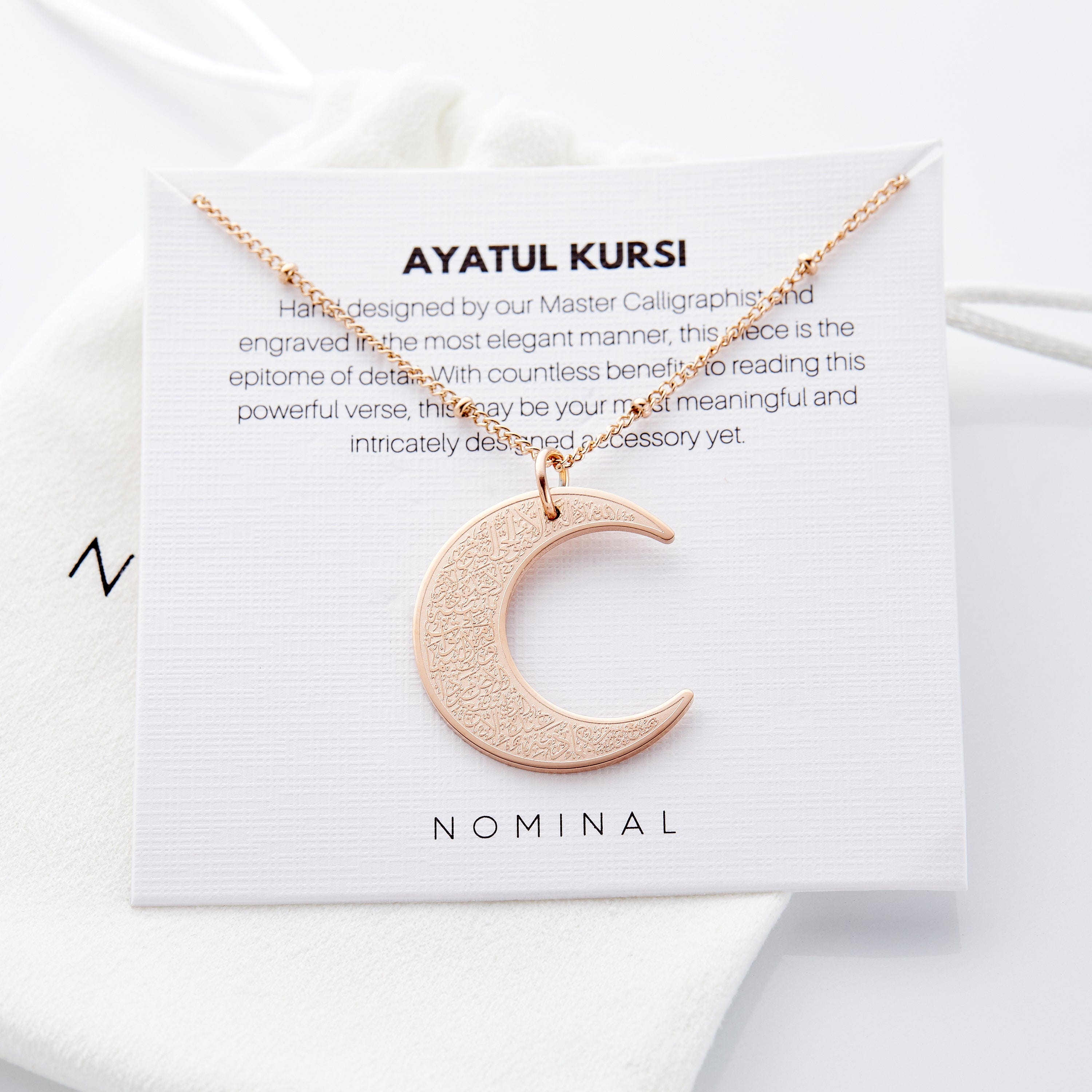Ayatul Kursi Crescent Necklace - Nominal