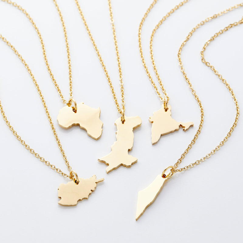 Country Map Necklace | Women - Nominal